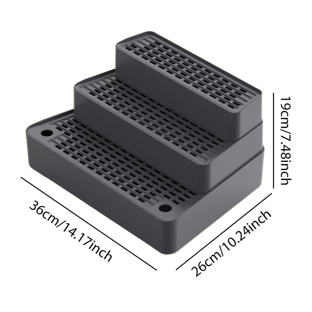 Three Step Cat Litter Box Ramp With Non Slip Feet Filter 4