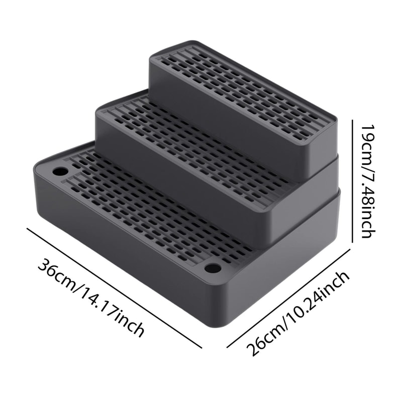 Three Step Cat Litter Box Ramp With Non Slip Feet Filter 4