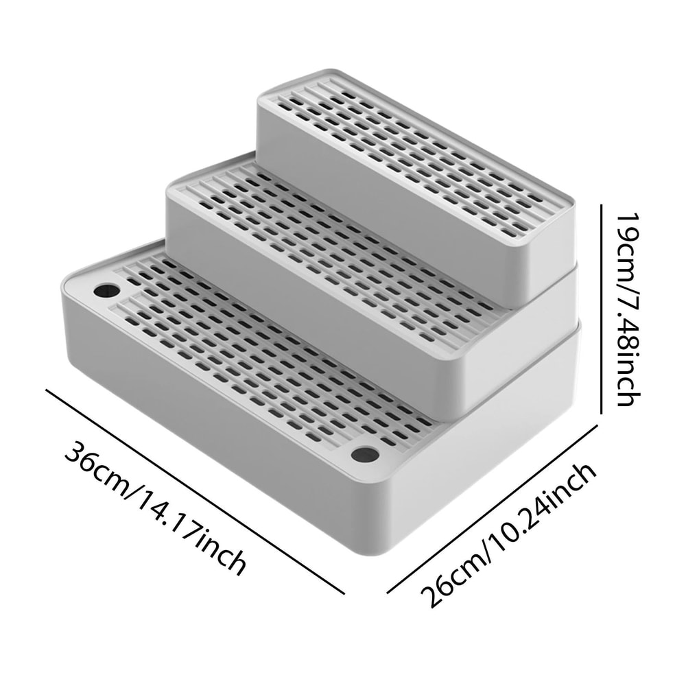Three Step Cat Litter Box Ramp With Non Slip Feet Filter 3