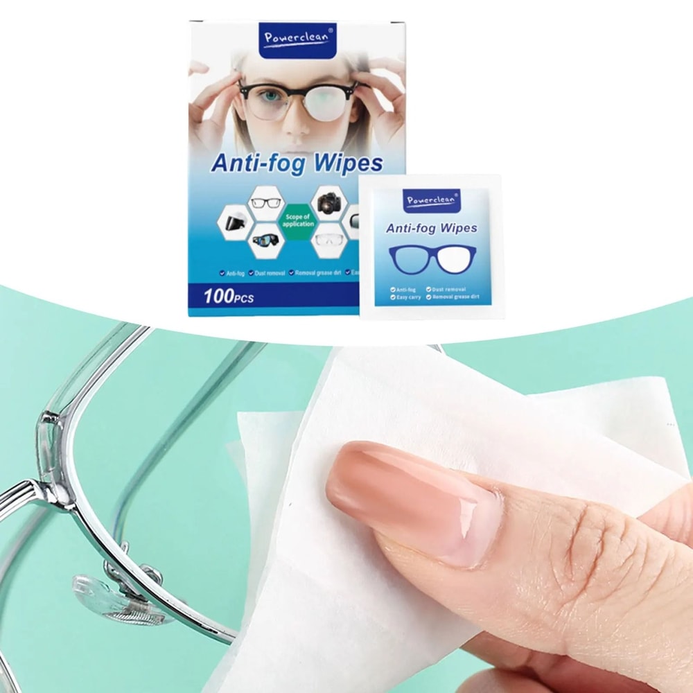 Anti Fog Eyeglasses Lens Wipes 100 Count Cleaning Tissues For Clear Vision 0