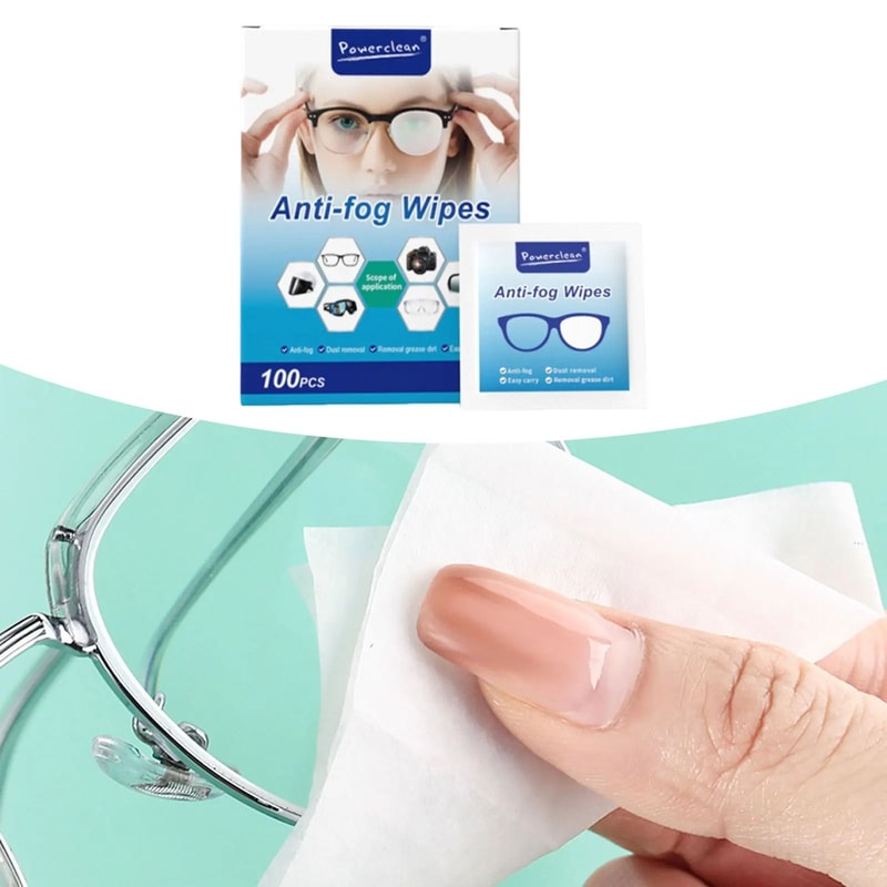 Anti Fog Eyeglasses Lens Wipes 100 Count Cleaning Tissues For Clear Vision 0