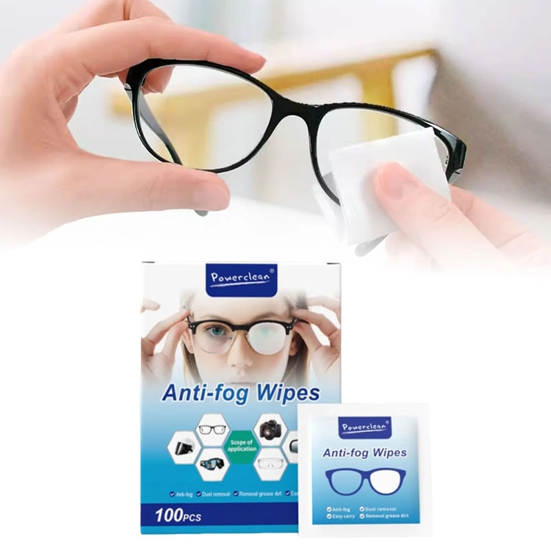 Anti Fog Eyeglasses Lens Wipes 100 Count Cleaning Tissues For Clear Vision 6