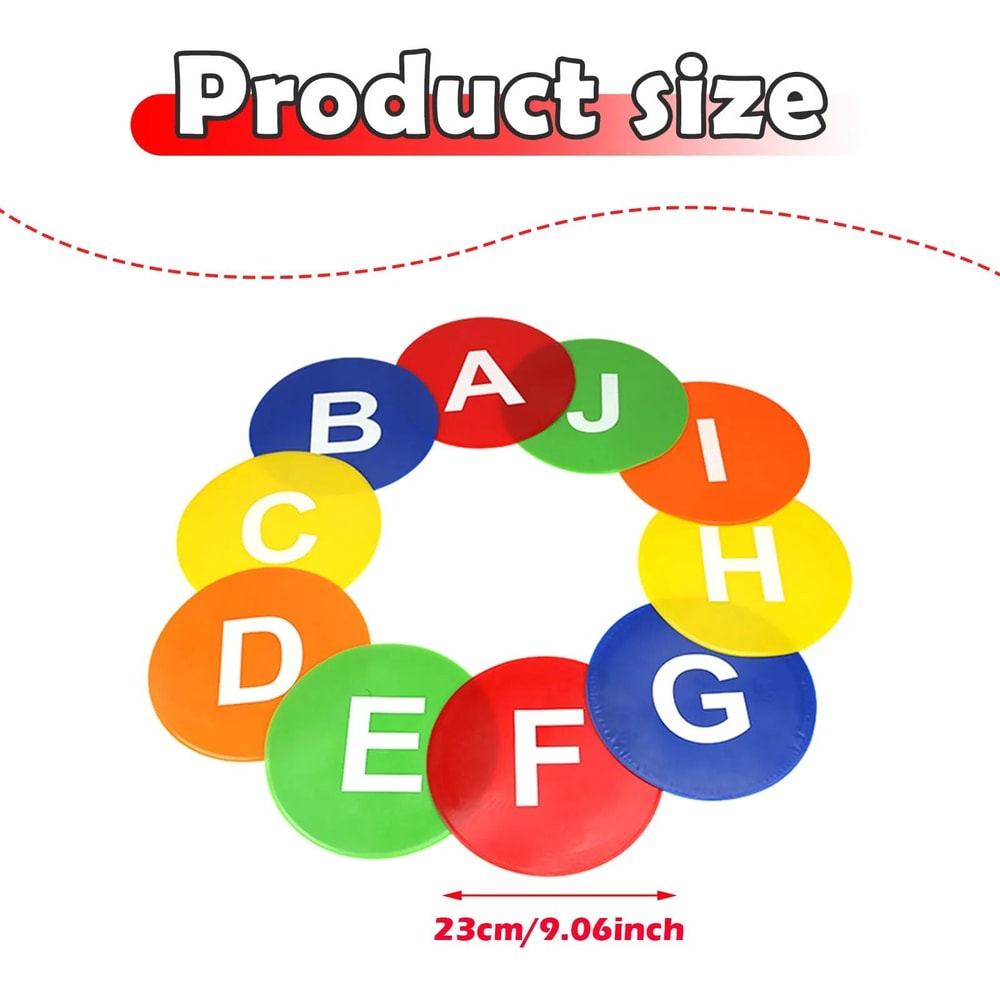 50 Piece Flat Training Cones Non Skid Sports Spot Markers Set 2