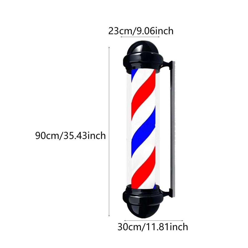 Classic Rotating Barber Pole Light For Salon And Barbershop Display 1