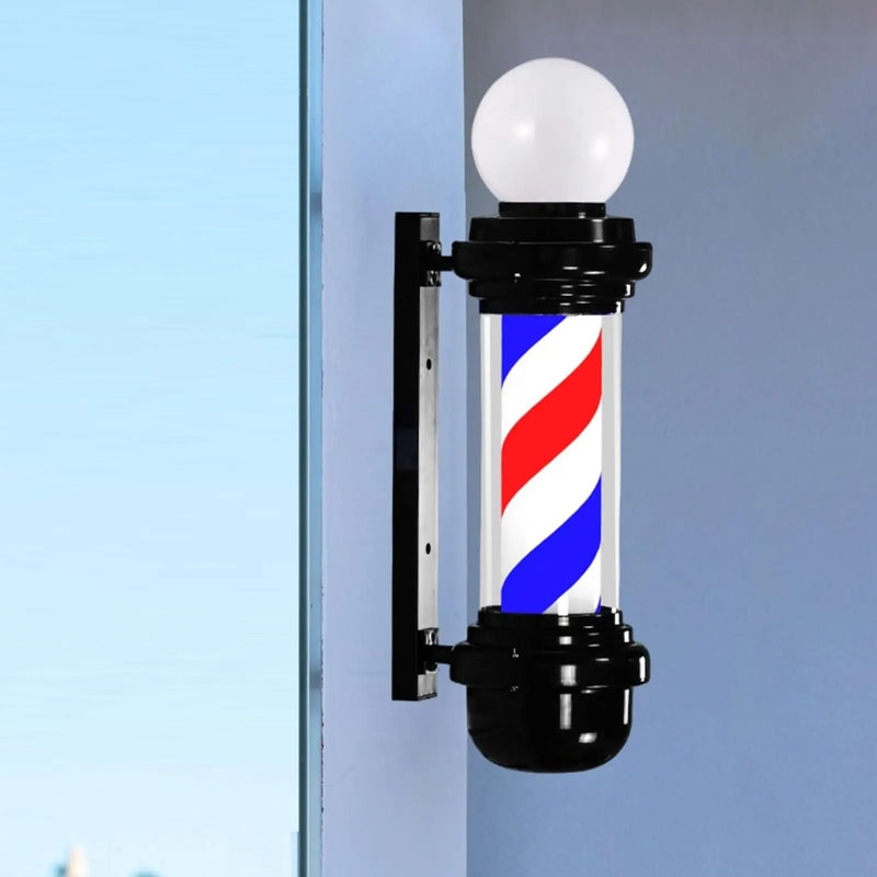 Classic Rotating Barber Pole Light For Salon And Barbershop Display 2