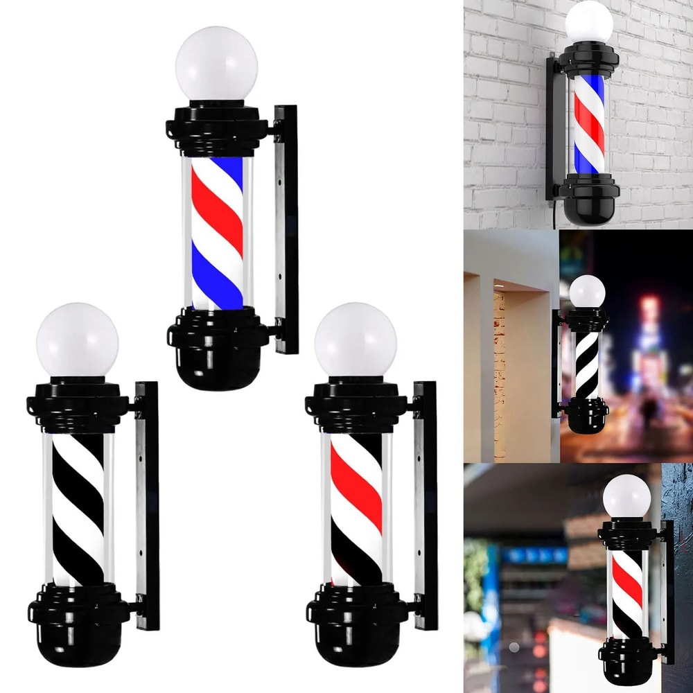 Classic Rotating Barber Pole Light For Salon And Barbershop Display 11