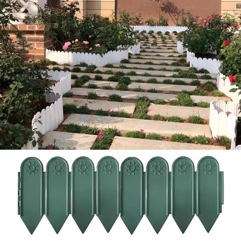 Decorative Garden Fence Border With Stakes For Flower Beds And Lawns 7