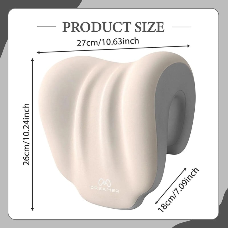 Memory Foam Chair Neck Pillow For Office Gaming And Travel Comfort 4