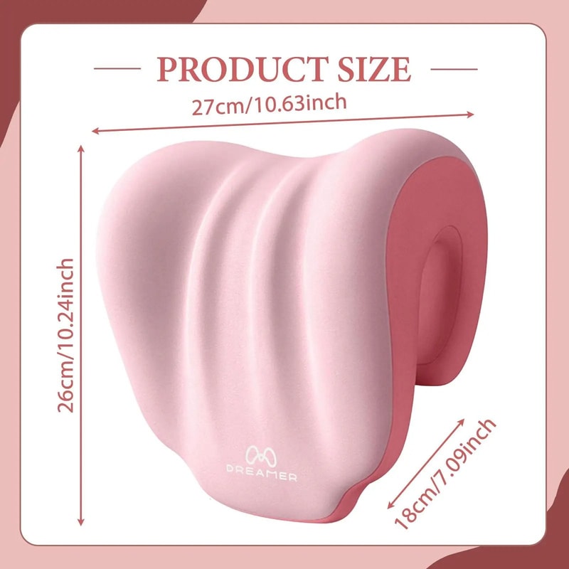 Memory Foam Chair Neck Pillow For Office Gaming And Travel Comfort 3