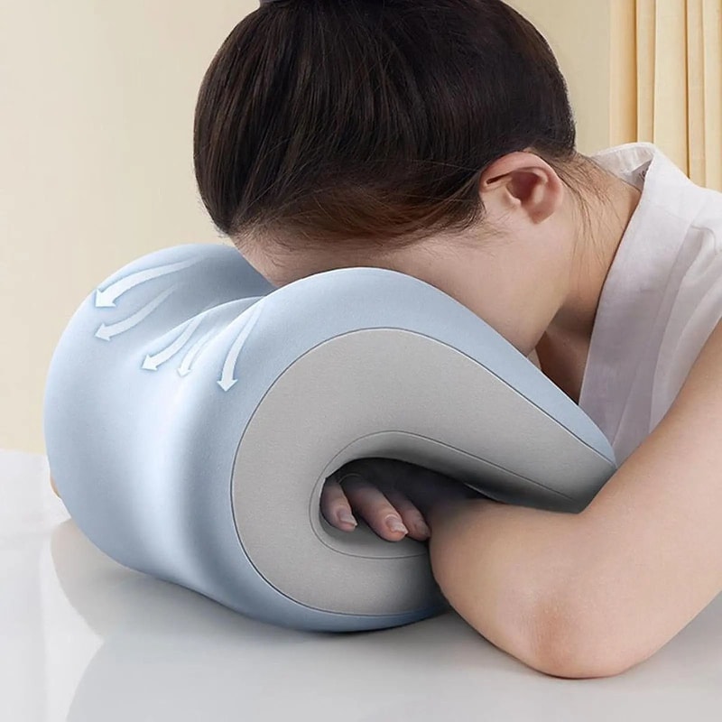 Memory Foam Chair Neck Pillow For Office Gaming And Travel Comfort 9