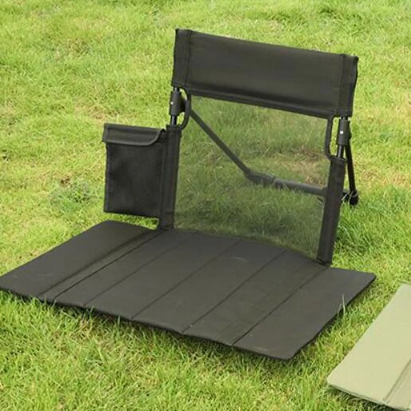 Lightweight Camping Folding Chair With Backrest Portable Floor Seat 9