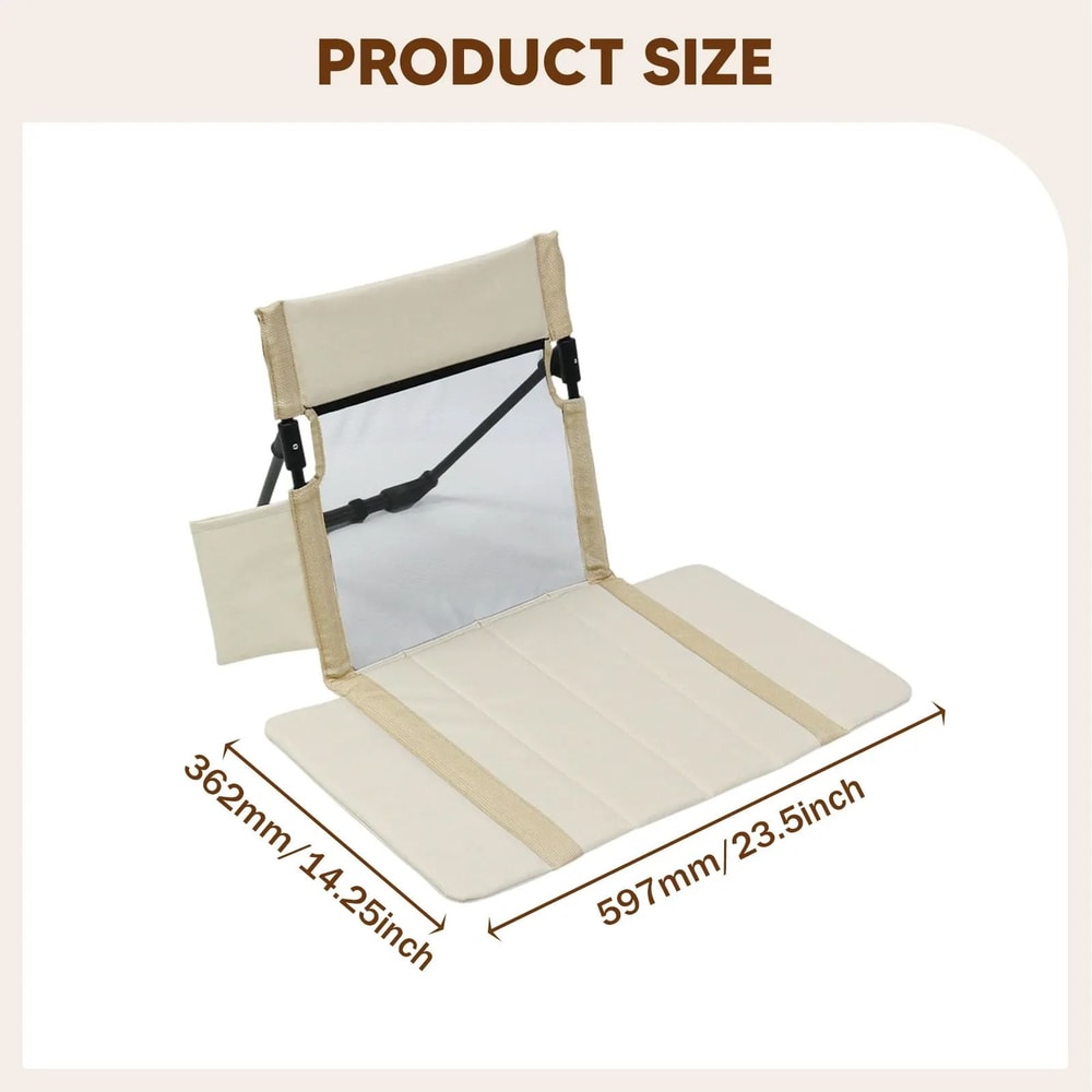 Lightweight Camping Folding Chair With Backrest Portable Floor Seat 2