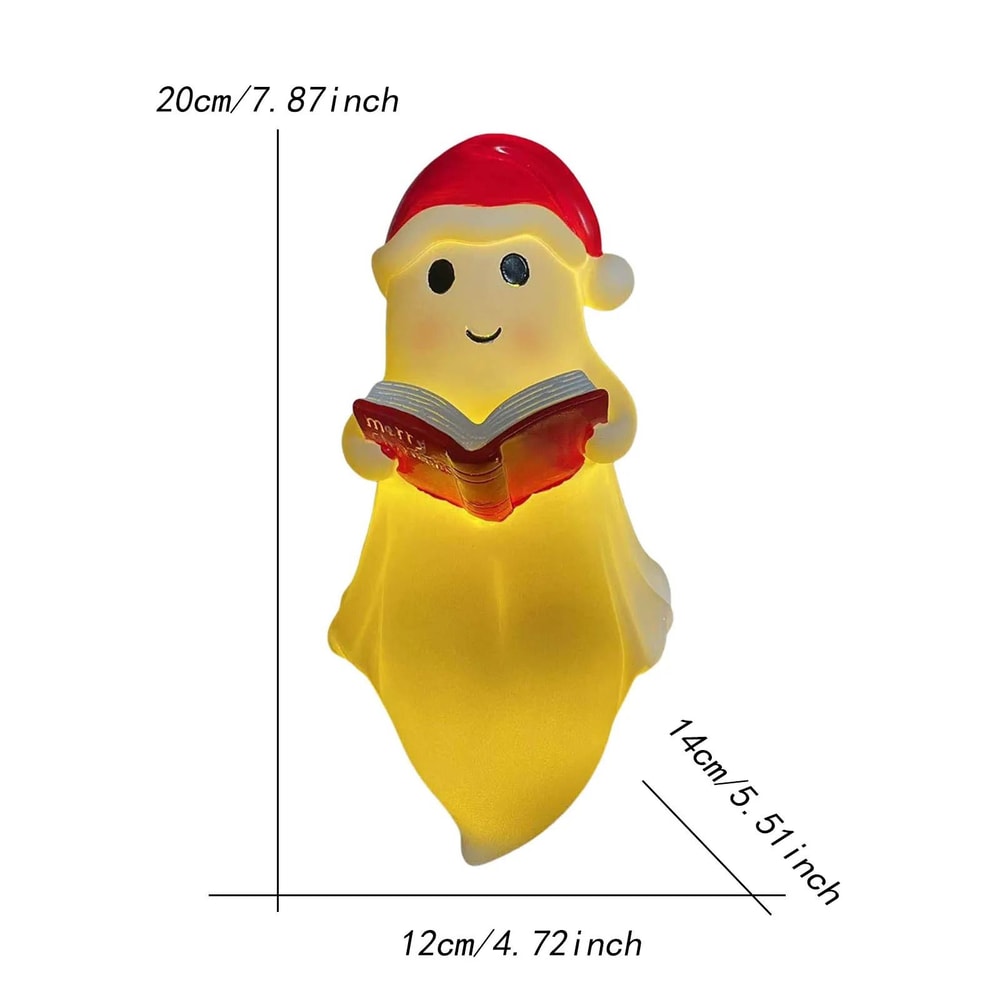 Ghost Reading Book Lamp Halloween Decorative Light Figure 4