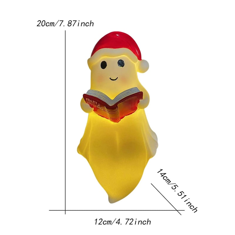 Ghost Reading Book Lamp Halloween Decorative Light Figure 4