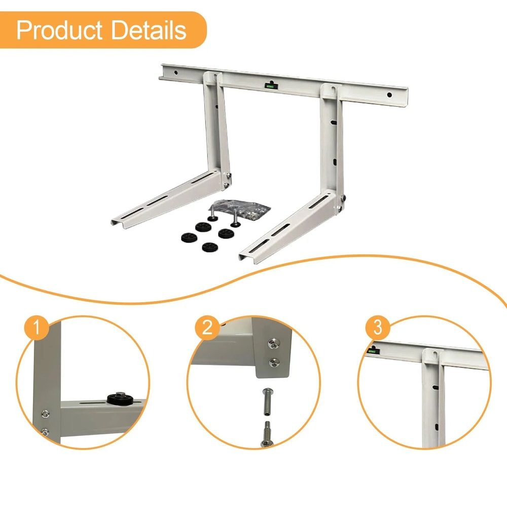 Anti Vibration Air Conditioner Bracket Universal Condenser Ground Stand 5