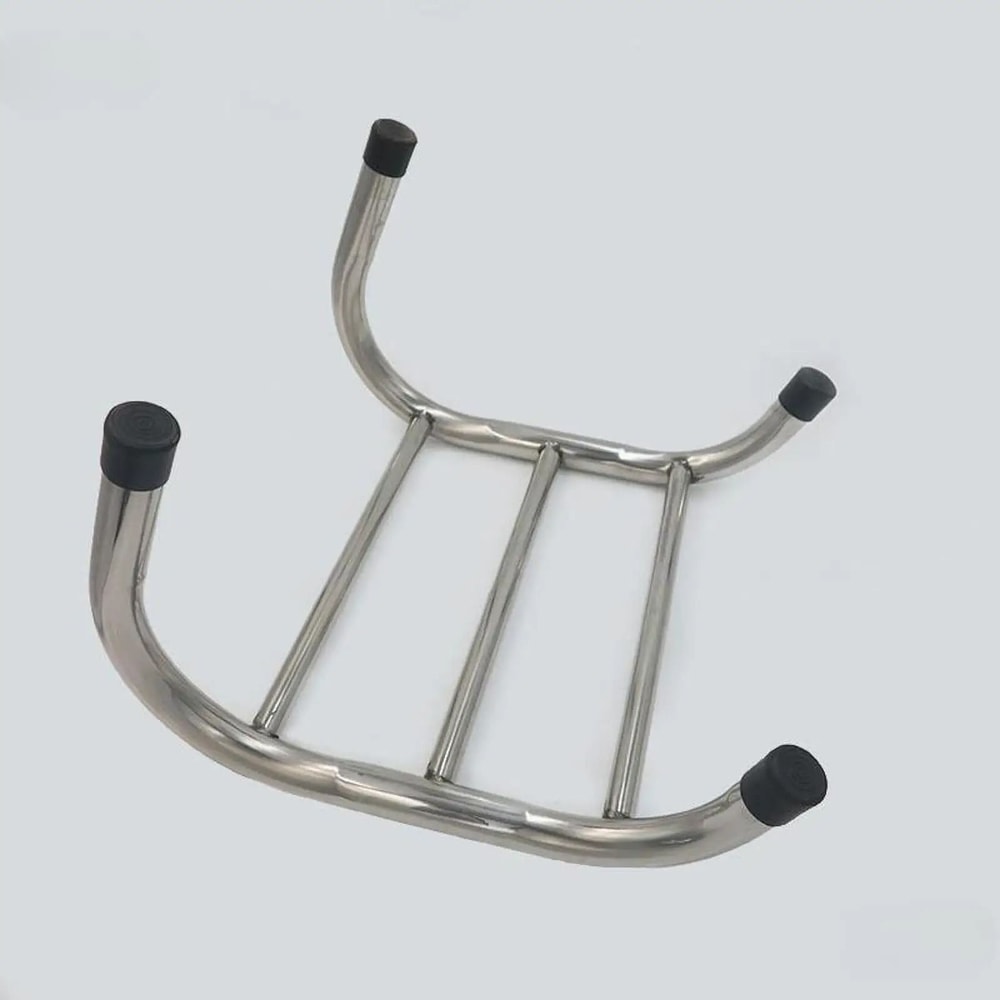 Stainless Steel Barber Chair Footrest With Non Slip Pads 1