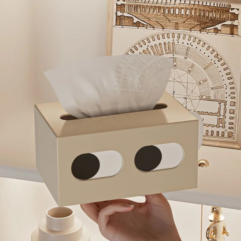 Modern Tabletop Tissue Box Holder Decorative Paper Storage Case 7