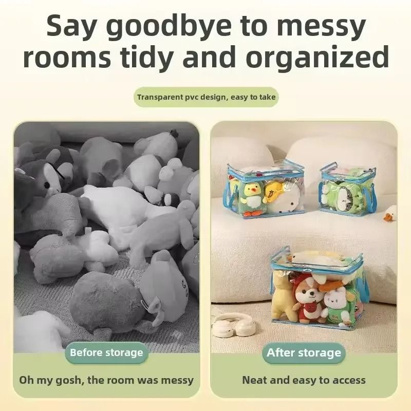 Large Capacity Plush Toy Storage Bag Waterproof Organizer For Kids 8