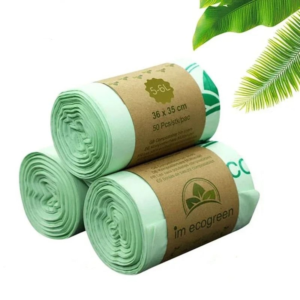 Biodegradable Compostable Trash Bags For Kitchen Household Use 8
