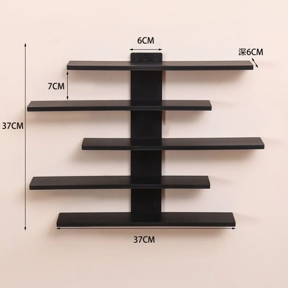 5 Tier Adjustable Wall Mounted Display Shelf For Action Figures And Collectibles 1