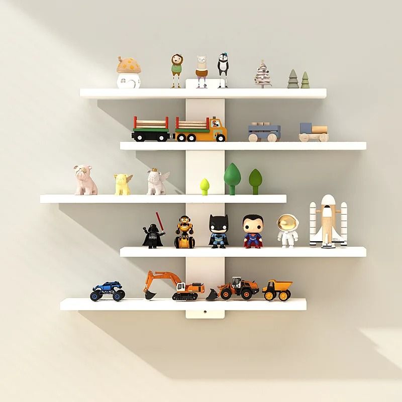 5 Tier Adjustable Wall Mounted Display Shelf For Action Figures And Collectibles 8
