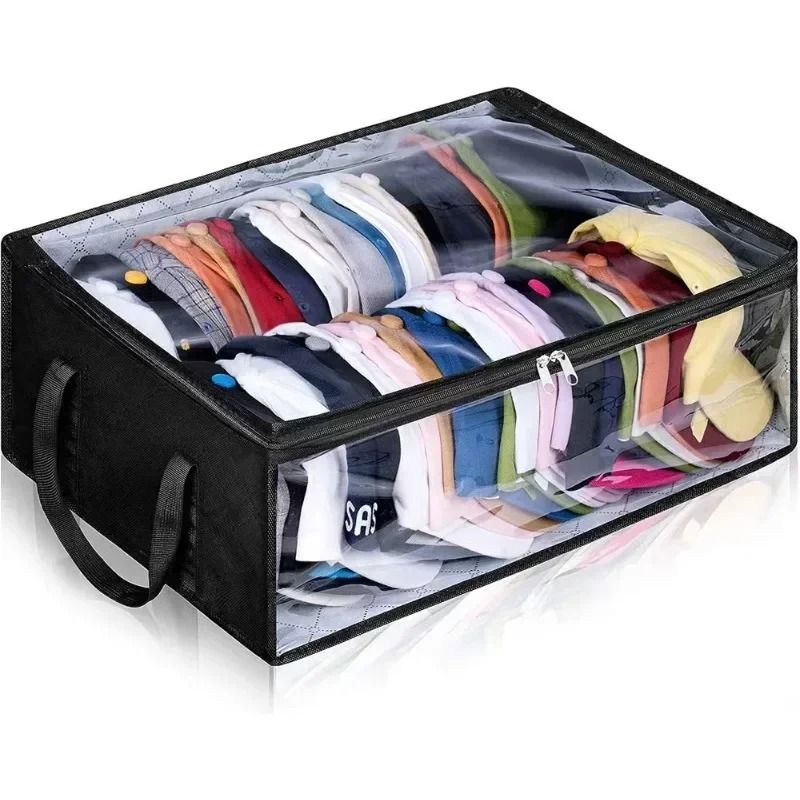 Collapsible Baseball Cap Storage Box Large Capacity Hat Organizer 9