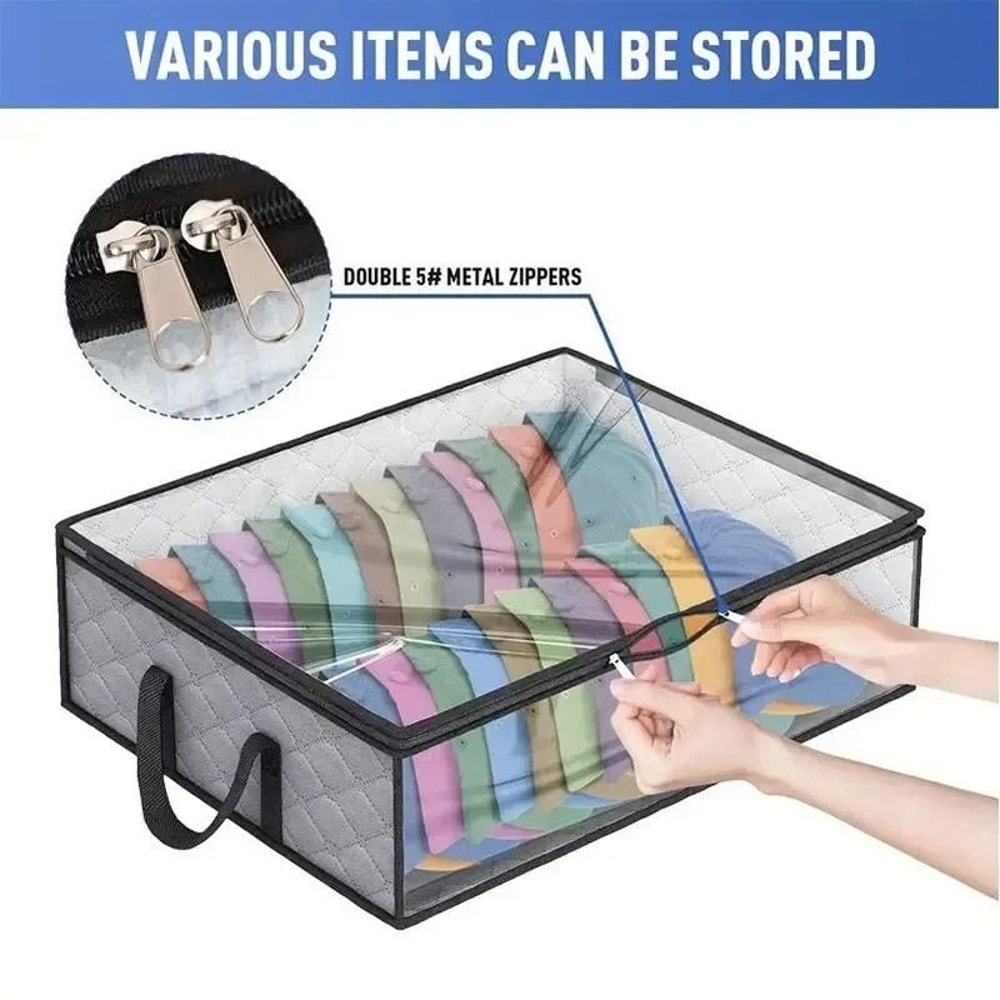 Collapsible Baseball Cap Storage Box Large Capacity Hat Organizer 6