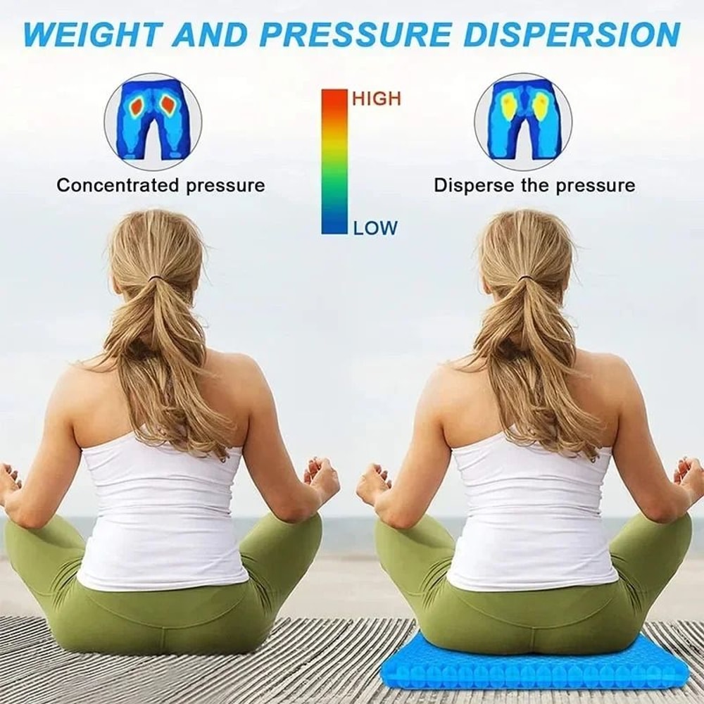 Breathable Gel Seat Cushion For Pressure Relief And Tailbone Support 8