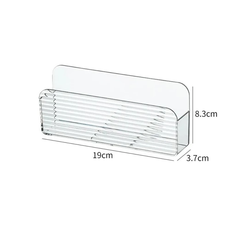 Wall Mounted Remote Control Storage Box Transparent Acrylic Organizer Shelf 2
