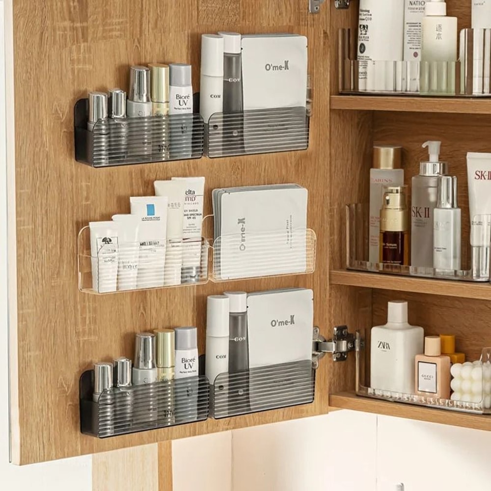 Wall Mounted Remote Control Storage Box Transparent Acrylic Organizer Shelf 7