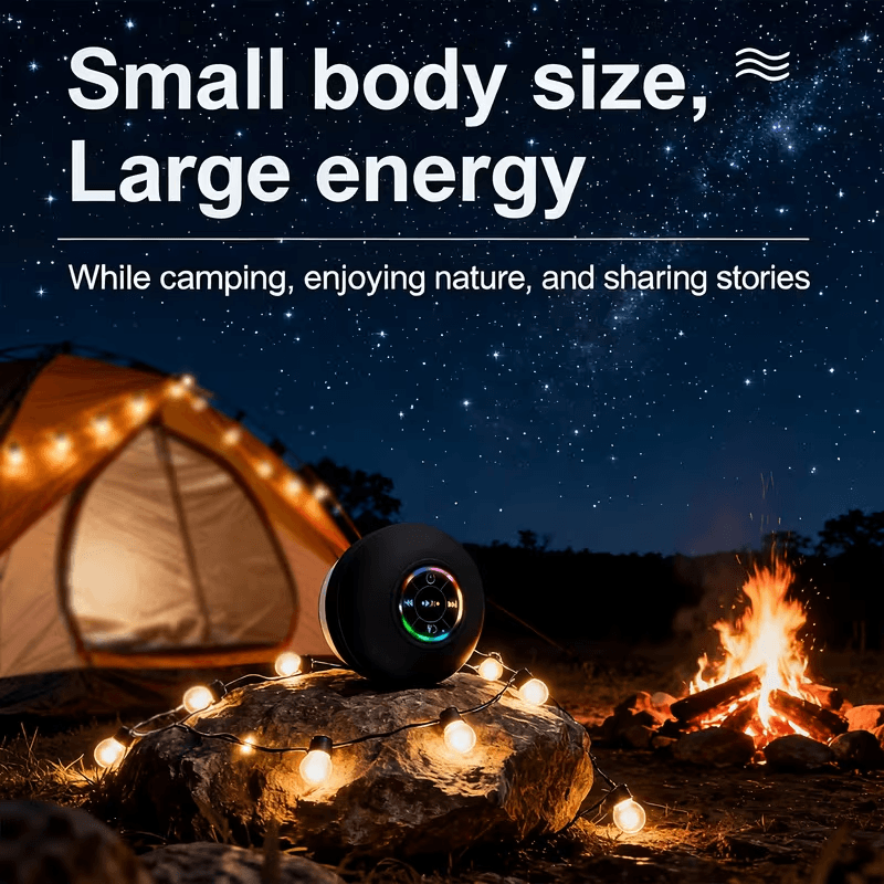 Bluetooth speaker with suction cup for wet environments