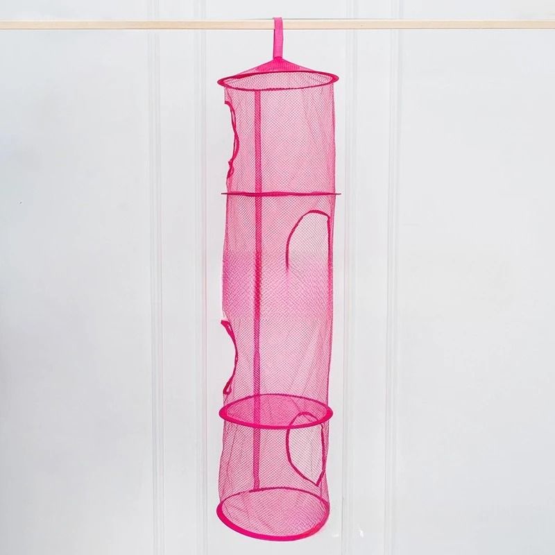 Foldable Hanging Toy Storage Hammock With 4 Compartments For Kids Rooms 4