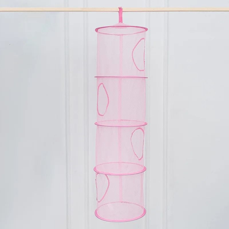 Foldable Hanging Toy Storage Hammock With 4 Compartments For Kids Rooms 1