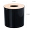 Circular Bamboo And Wood Tissue Box With Remote Control Storage For Living Room 2