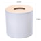 Circular Bamboo And Wood Tissue Box With Remote Control Storage For Living Room 3