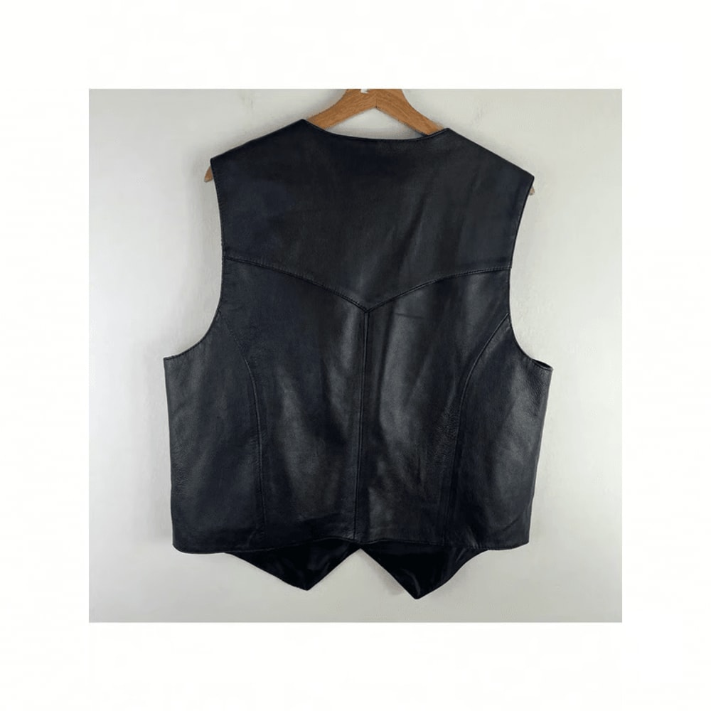 Leather riding vest for warm weather