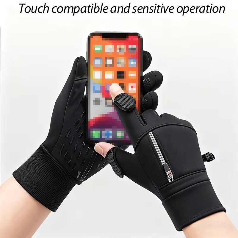 Touchscreen gloves for cold weather outdoor sports