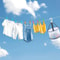 Windproof Hanging Laundry Clips With Storage Basket Organizer 9