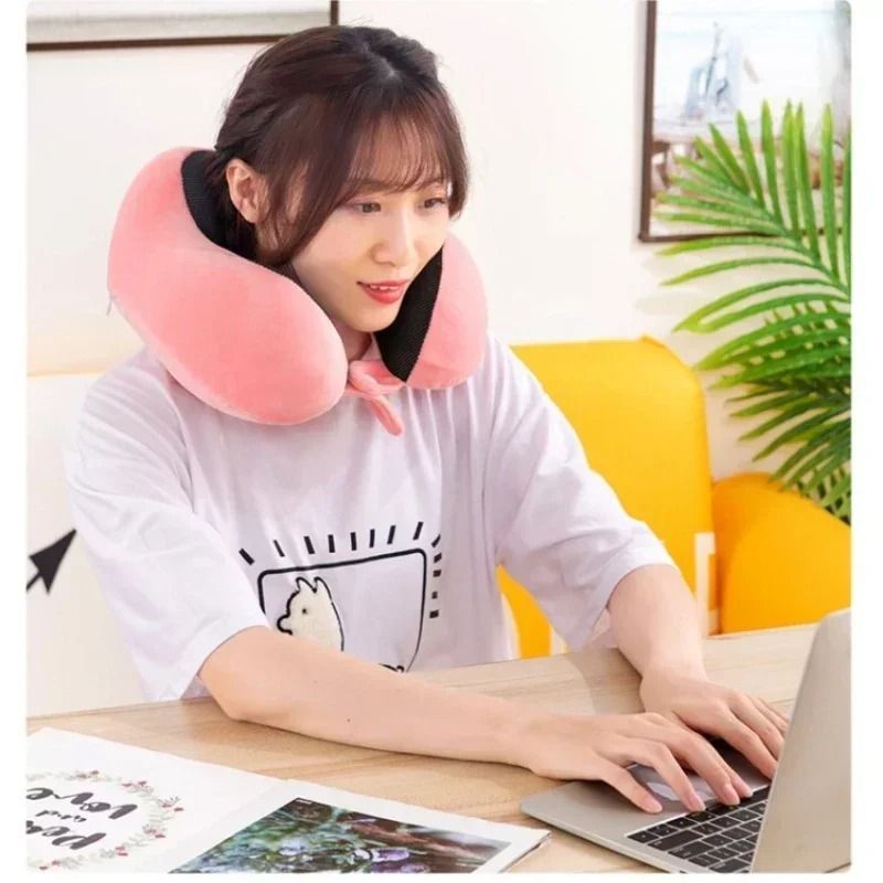 U Shaped Memory Foam Travel Neck Pillow For Comfortable Support 7