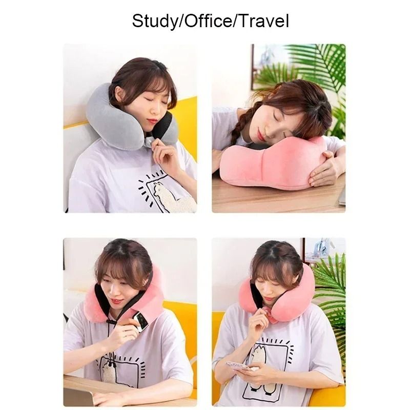 U Shaped Memory Foam Travel Neck Pillow For Comfortable Support 0