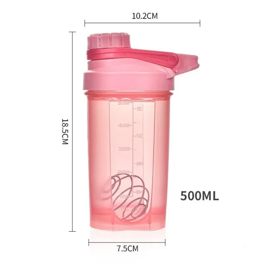 500ml BPA Free Leak Proof Sports Water Bottle Protein Shaker 6