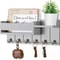 Rustic Wall Mounted Key Rack And Mail Organizer With Shelf 3