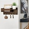 Rustic Wall Mounted Key Rack And Mail Organizer With Shelf 6