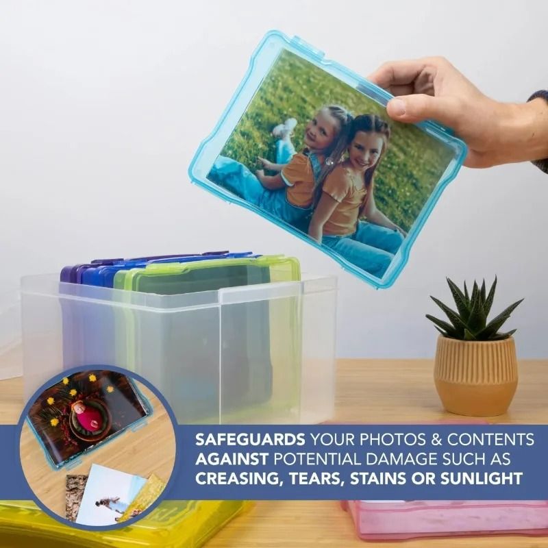 4x6 Photo Storage Box Plastic Organizer For Photos And Crafts 1