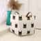 Foldable Cotton Linen Laundry Basket Toy And Clothes Storage Hamper 1
