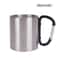 Stainless Steel Camping Mug With Carabiner Handle Lightweight Outdoor Coffee Cup 2