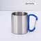 Stainless Steel Camping Mug With Carabiner Handle Lightweight Outdoor Coffee Cup 4