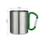 Stainless Steel Camping Mug With Carabiner Handle Lightweight Outdoor Coffee Cup 8