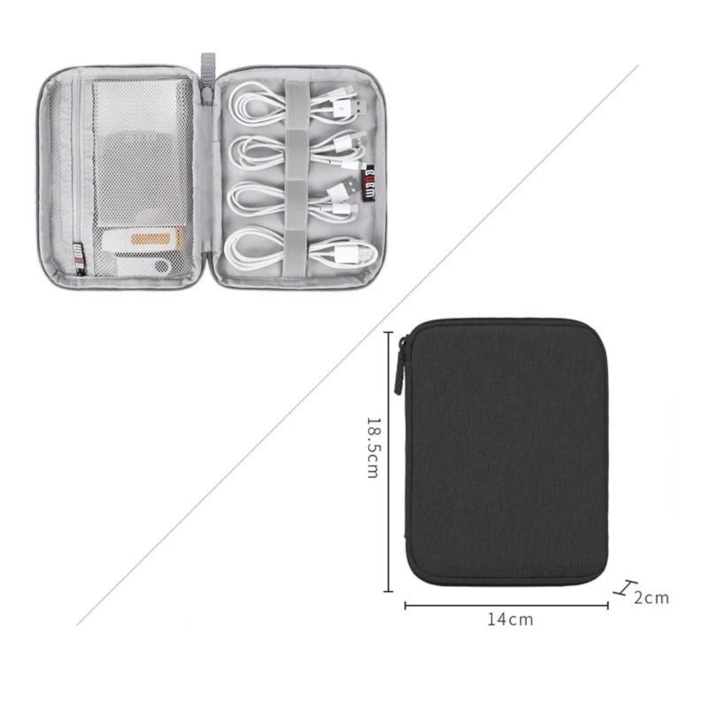 Travel Electronics Organizer Pouch Compact Cable Storage Case 3