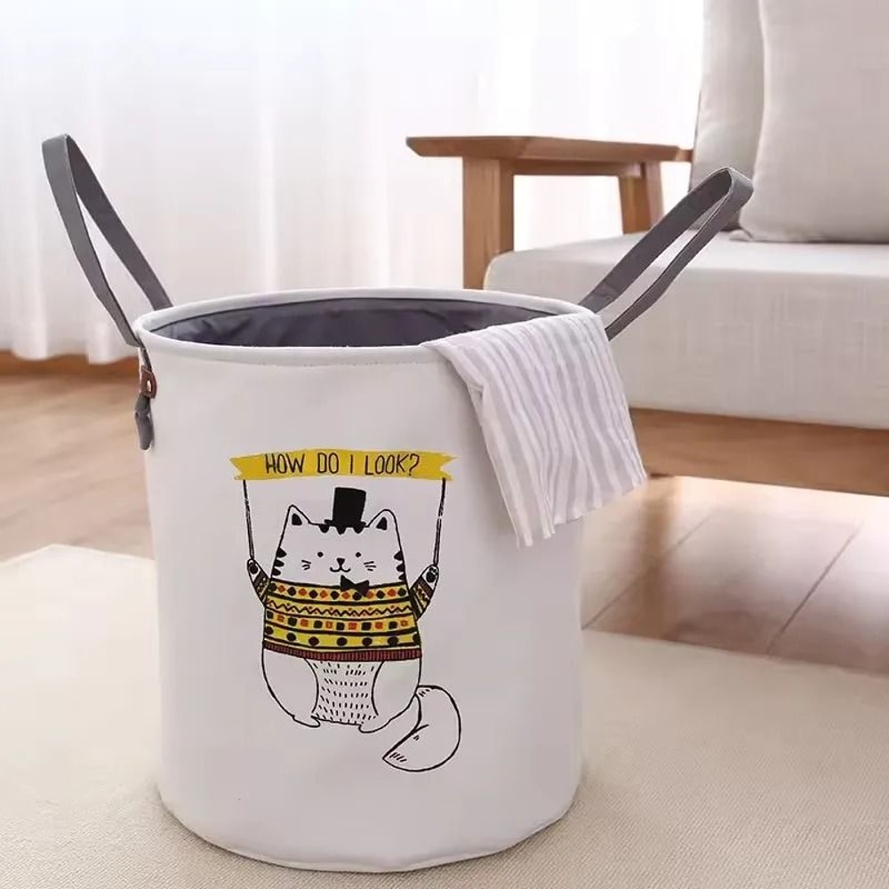 Foldable Waterproof Laundry Storage Basket For Clothes And Toys 4